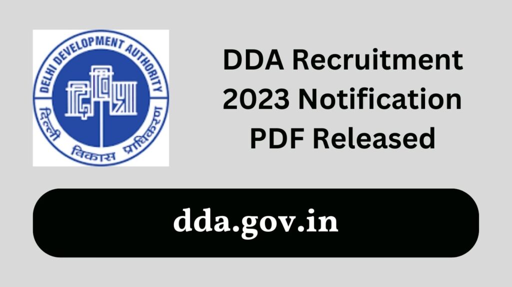 DDA Recruitment 2023