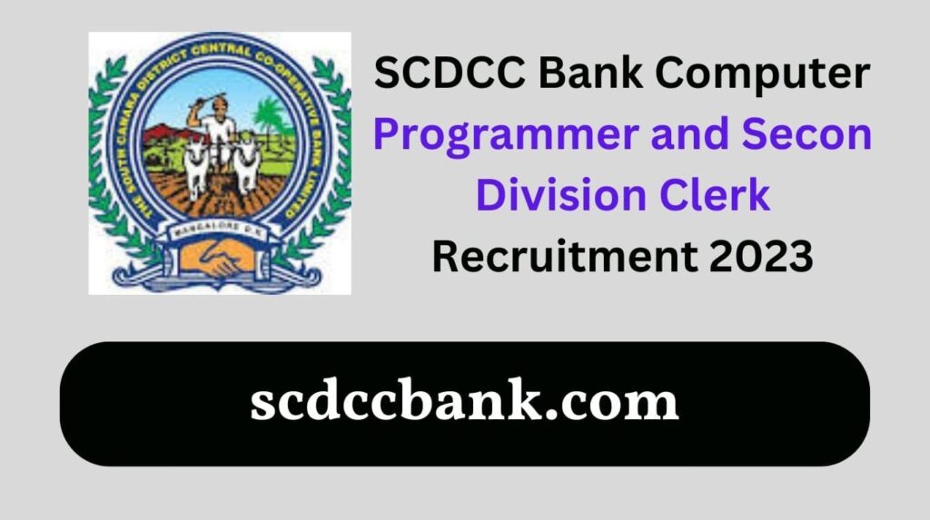 SCDCC Bank Computer Programmer Recruitment 2023