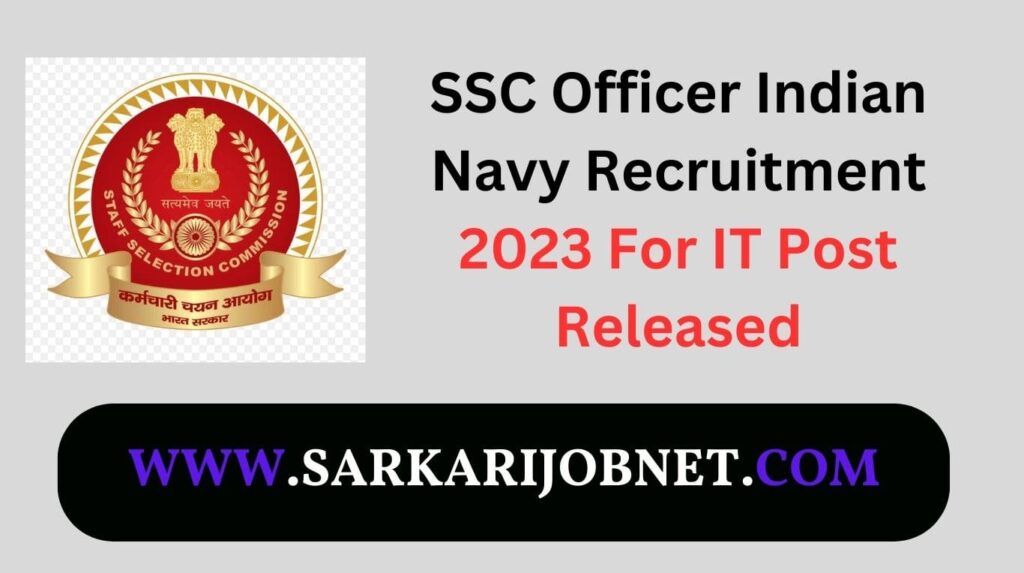 SSC Officer Indian Navy Recruitment 2023